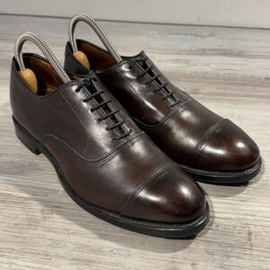 Brooks Brothers Allen Edmonds Park Avenue Cap Toe Brown Oxfords Men's 7.5 E